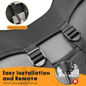 CHENGWEI rear seat cover buckle securing a snug fit.