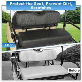 CHENGWEI golf cart rear seat cover covers old seat without removal for quick makeover.