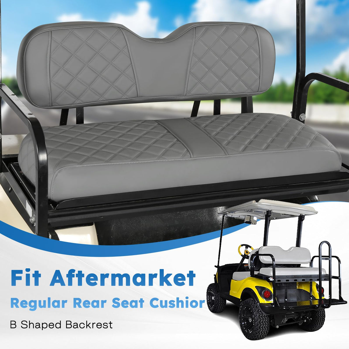 CHENGWEI dark grey rear seat cover with rugged look and UV resistance