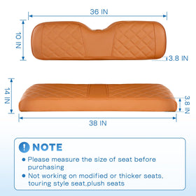 CHENGWEI close-up of orange diamond stitching emphasizes premium finish.
