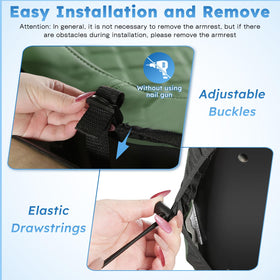 CHENGWEI seat cover with dual front pockets for storage on the go.