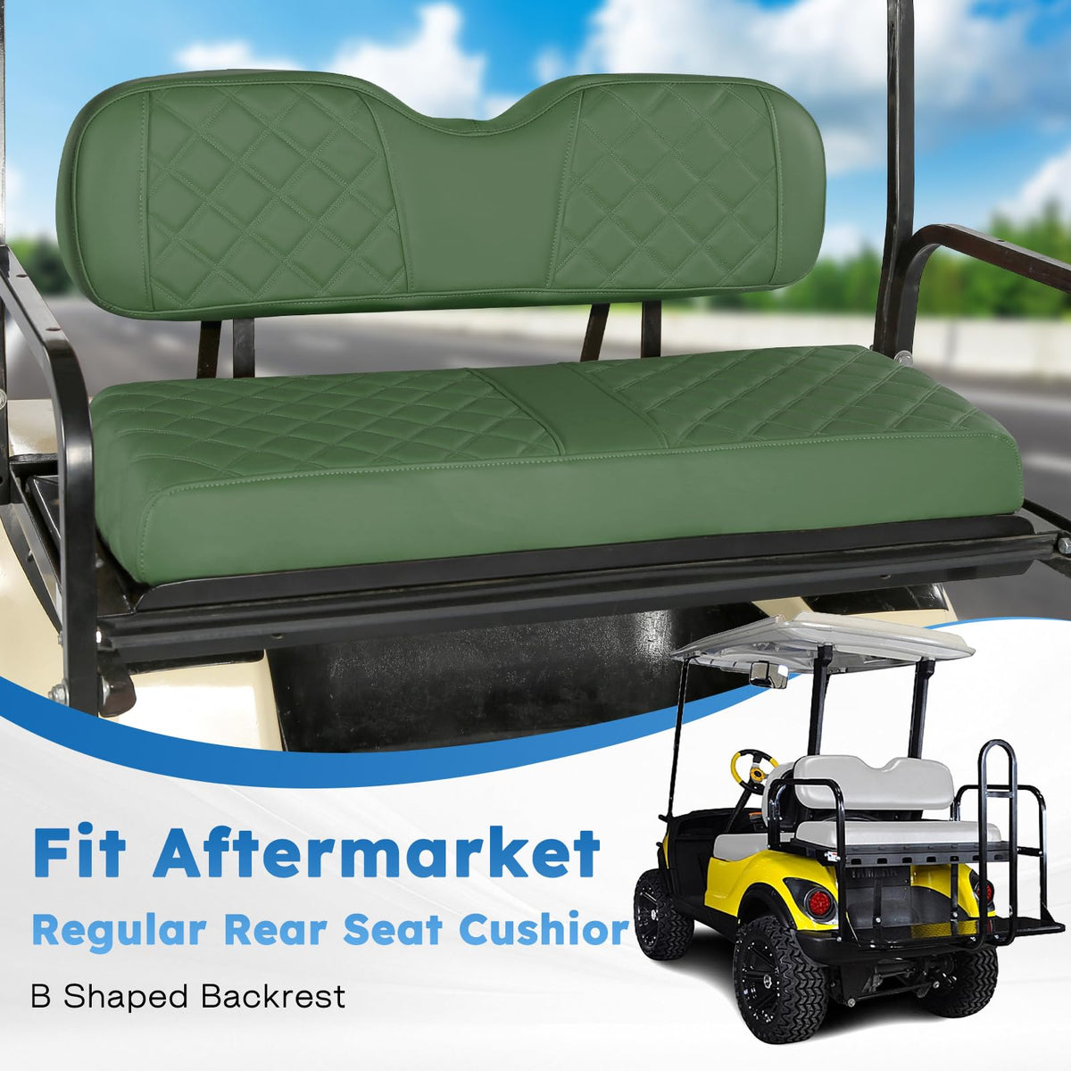 CHENGWEI golf cart seat cover with easy-install straps prevents shifting.