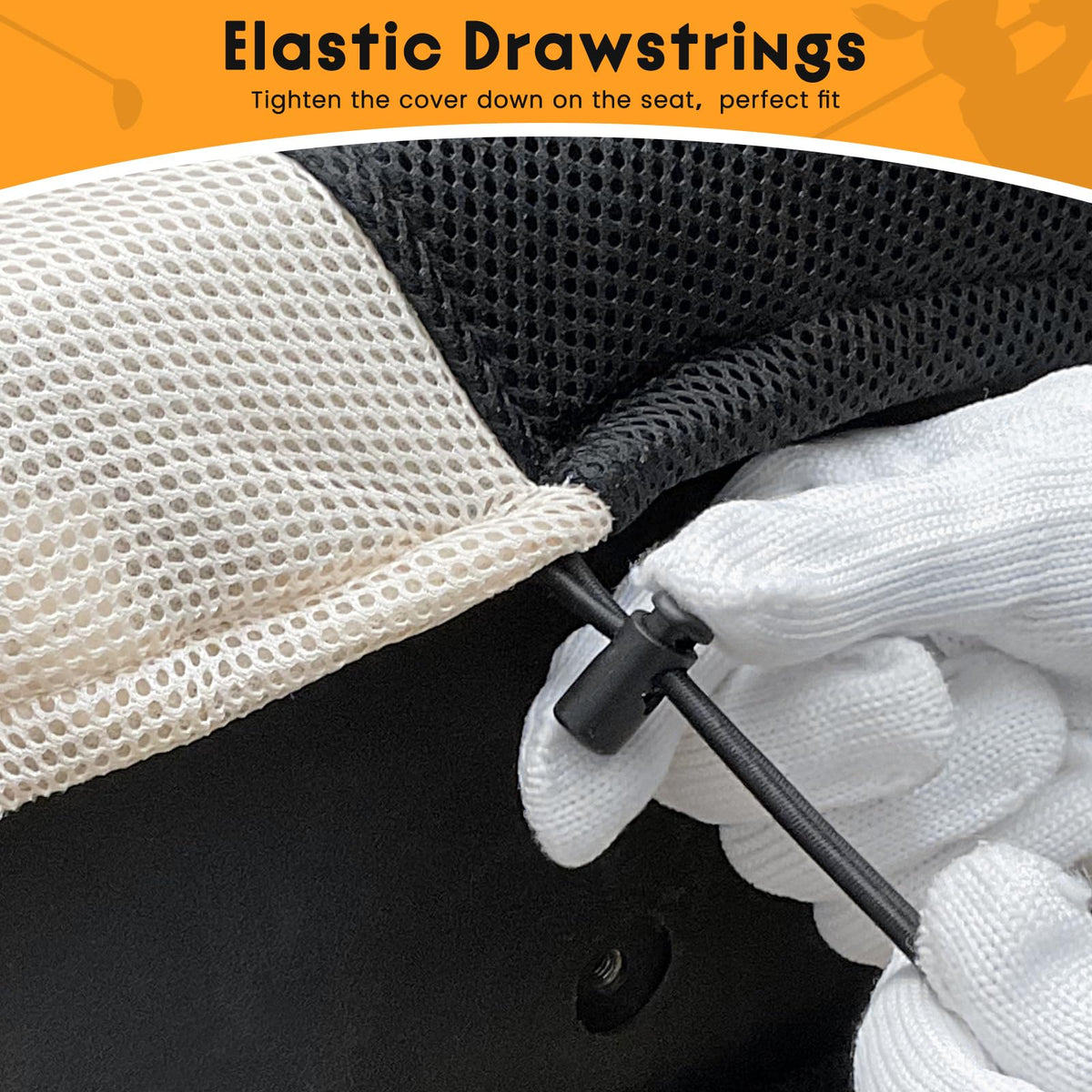 CHENGWEI edge drawstring tightens to keep the cover in place.