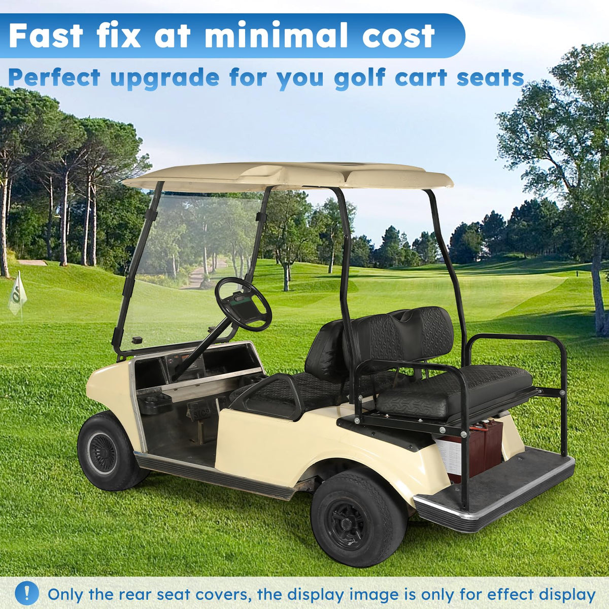 CHENGWEI golf cart rear seat cover adds a sophisticated look to your cart.