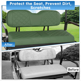 CHENGWEI rear seat cover features soft sponge for comfortable seating.