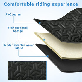 CHENGWEI golf cart rear seat cover stitching closeup highlights premium craftsmanship and secure fit.