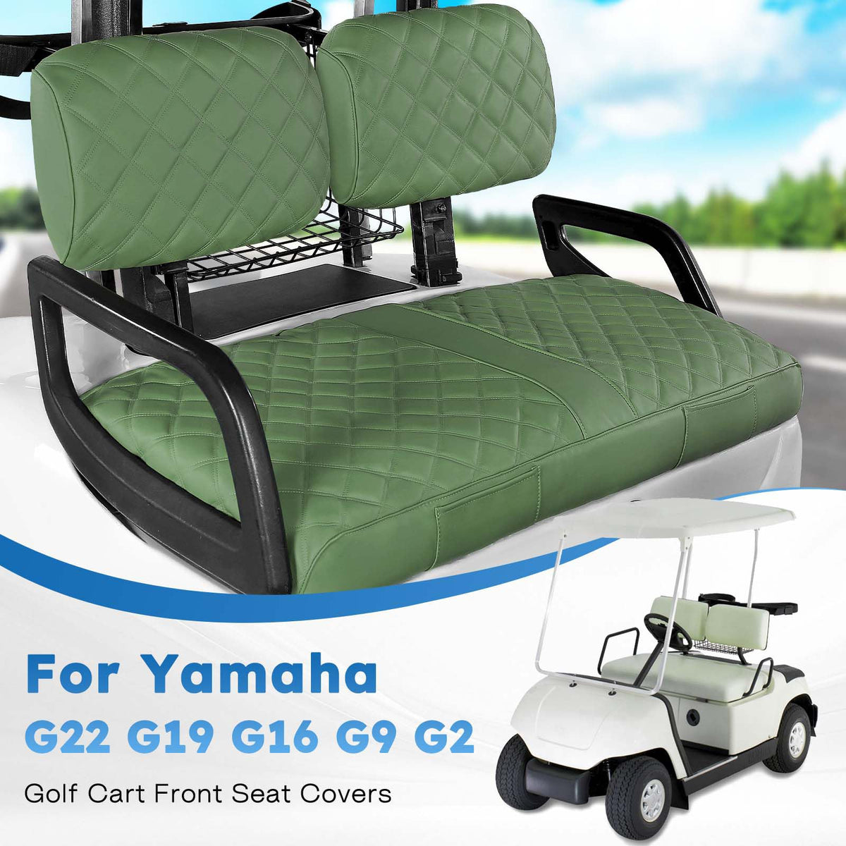 CHENGWEI golf cart seat cover with diamond stitch enhances style and durability