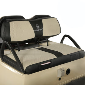 CHENGWEI golf cart seat cover on Club Car DS front seat in beige for all-season comfort
