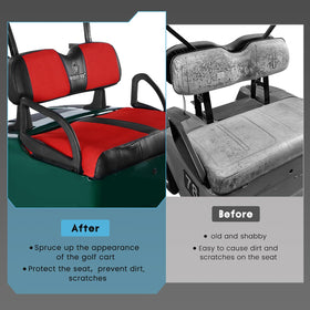 CHENGWEI seat cover vinyl leather blend adds durability with comfortable touch.