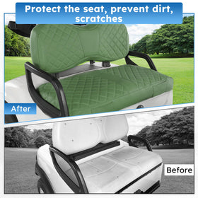CHENGWEI golf cart front seat cover features diamond stitching for comfort.