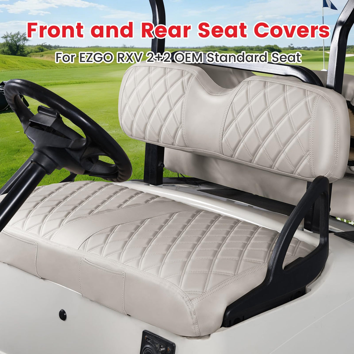 CHENGWEI EZGO RXV front cushion beige enhances on-the-go comfort
