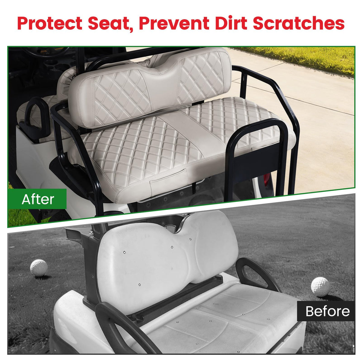 CHENGWEI EZGO RXV rear backrest beige increases luxury look and support