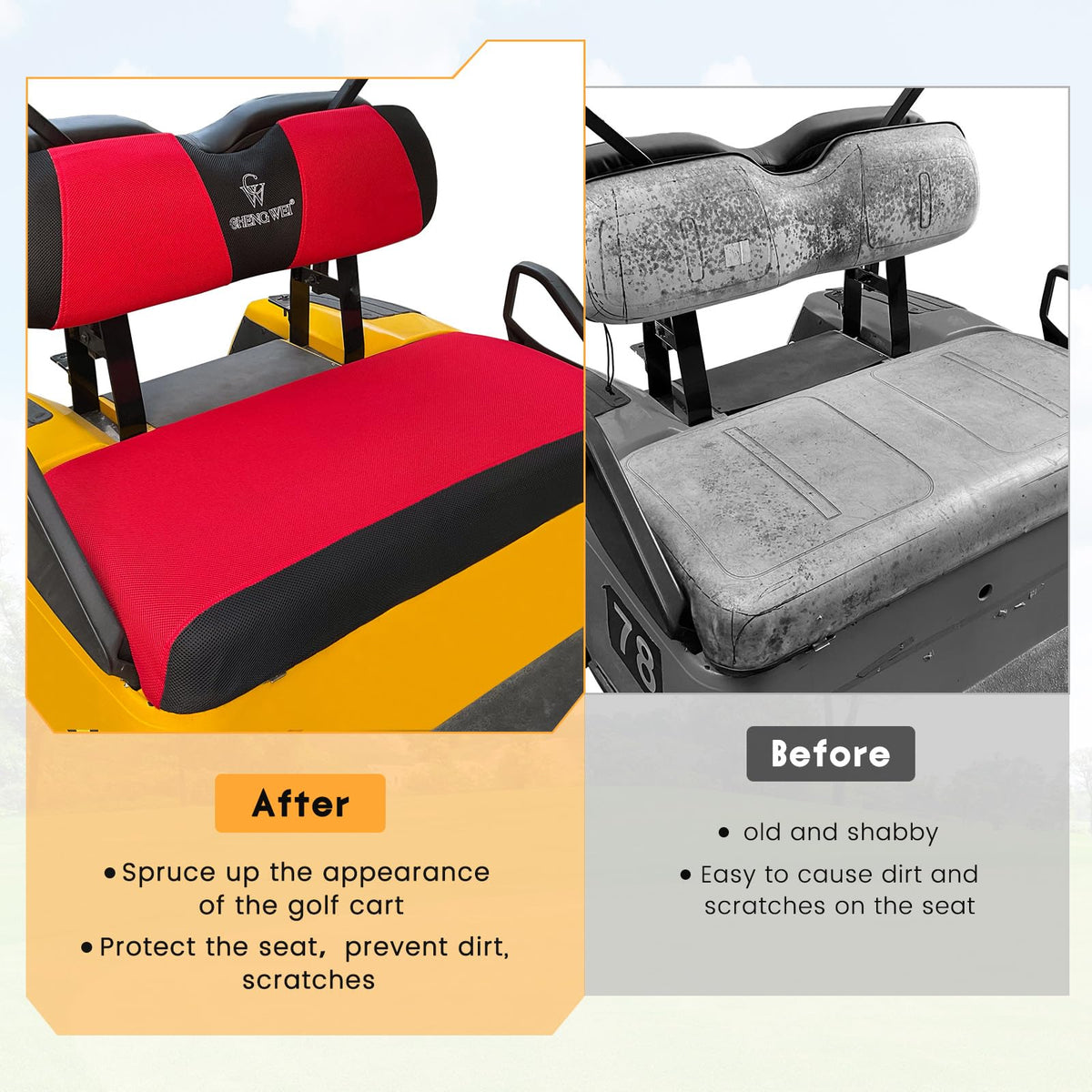 CHENGWEI rear backrest cover keeps passengers comfortable and seats protected