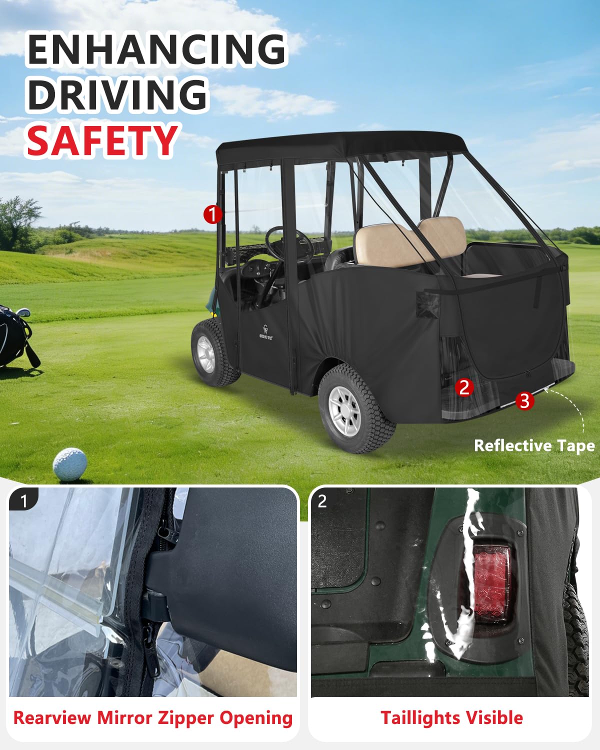 CHENGWEI rearview mirror zipper access enhances safety and convenience.