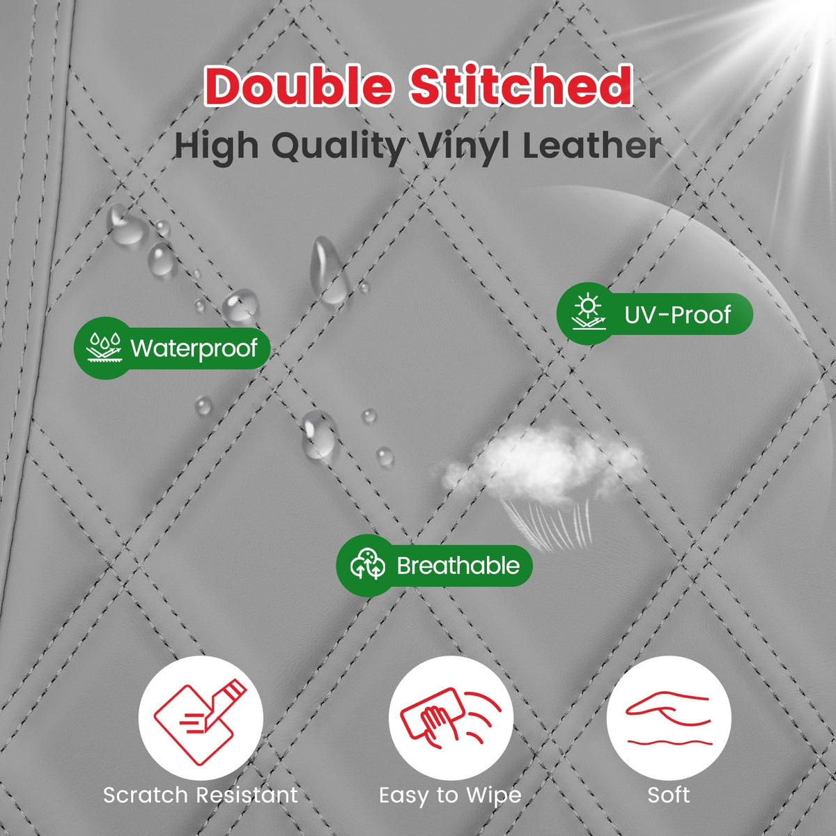 CHENGWEI seat cover edge drawstring keeps a snug, secure fit.