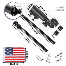 CHENGWEI stainless flag pole resists rust for outdoor use