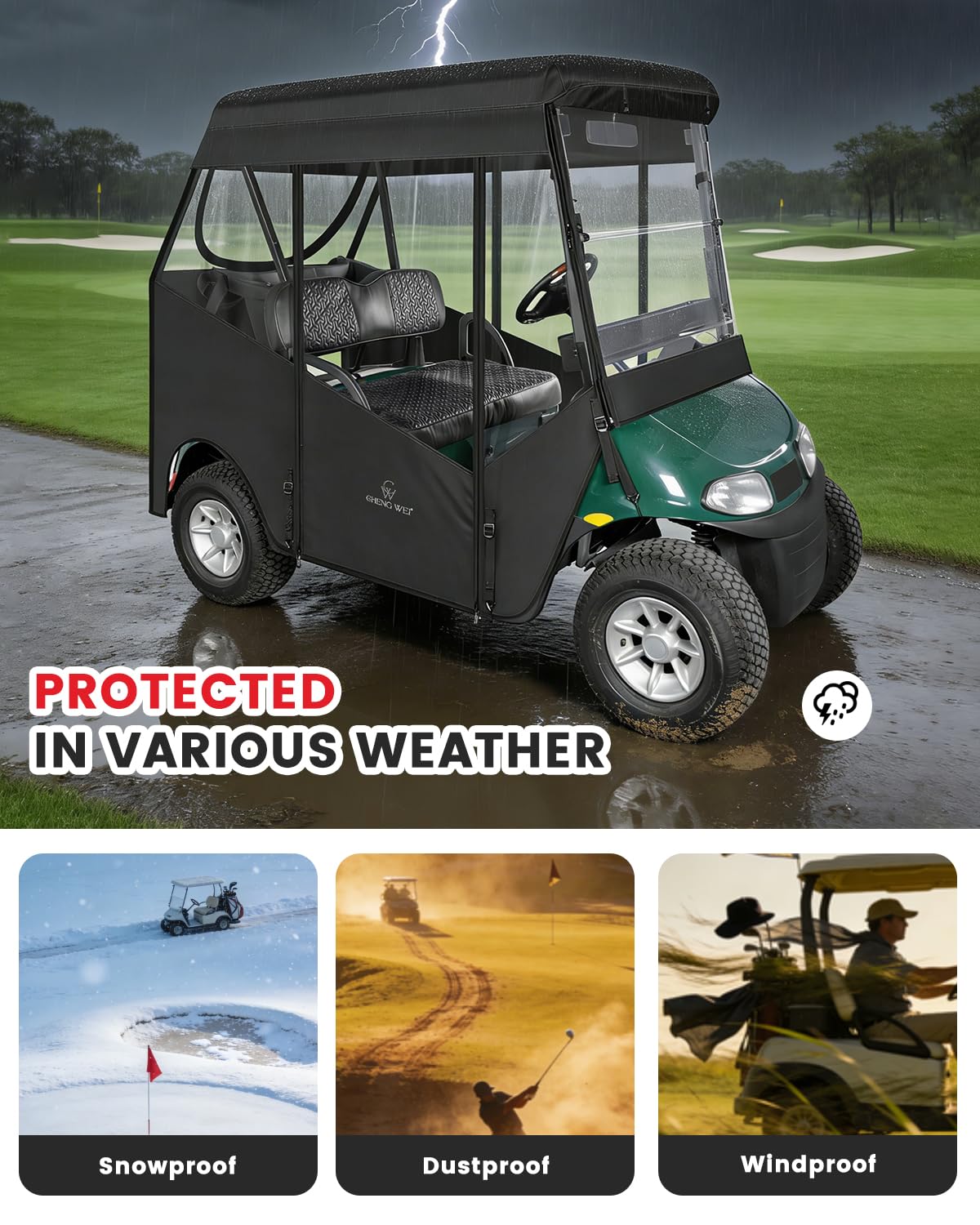 CHENGWEI clear PVC windows for unobstructed visibility.