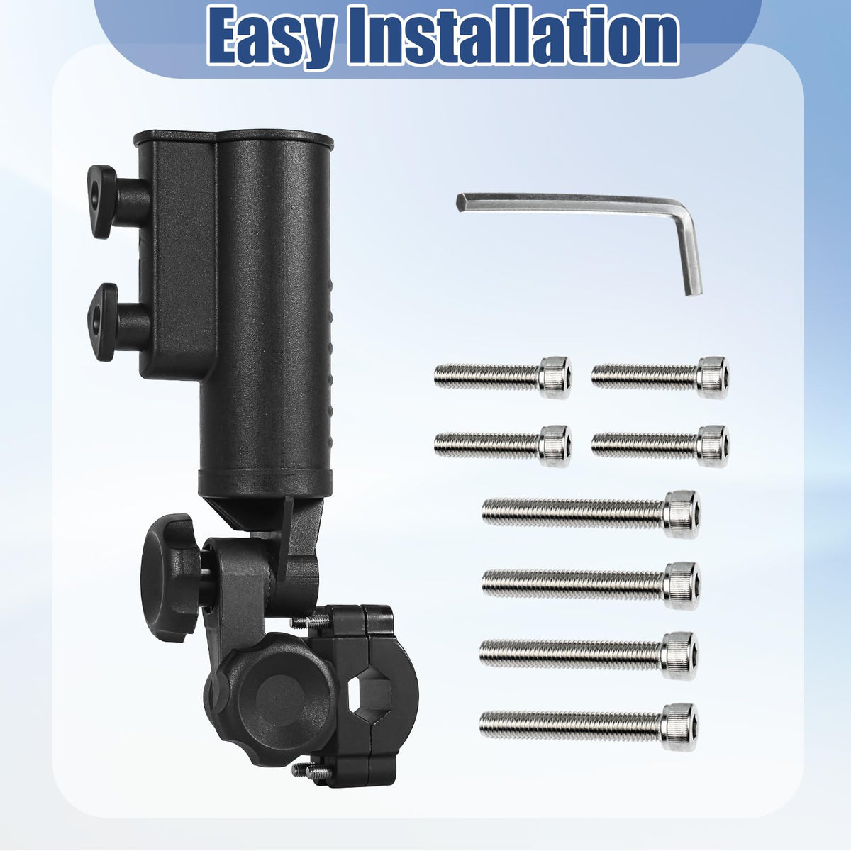 CHENGWEI umbrella holder golf cart attachment demonstrates easy hands free operation