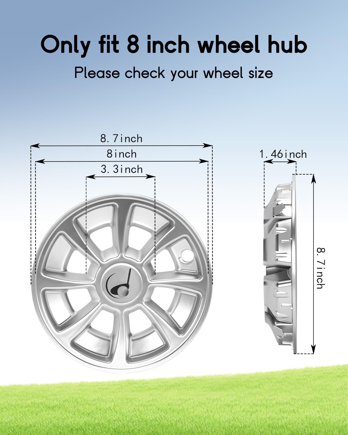 CHENGWEI silver hub cap offers rustproof finish and rugged performance on rough terrain