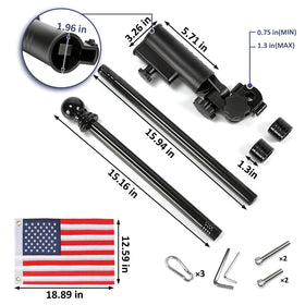 CHENGWEI universal clamp fits golf carts, bikes, and boats.
