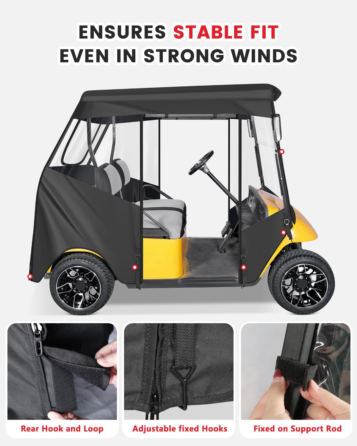 CHENGWEI windproof stability enclosure maintains fit in breezy conditions
