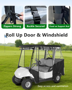 CHENGWEI Yamaha G29 drive enclosure front windshield zipper keeps visibility clear.