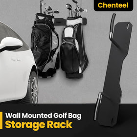 Chenteel sturdy golf bag holder organizes garage space and improves accessibility.
