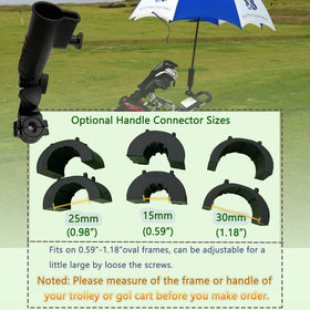 CHOYTONG umbrella holder showing adjustable knobs for left-right positioning.