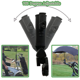 CHOYTONG umbrella holder attached to a wheelchair for outdoor shade.