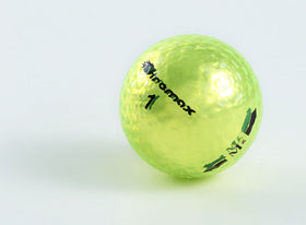 Chromax M5 gold ball on greenside makes locating easier after landing.