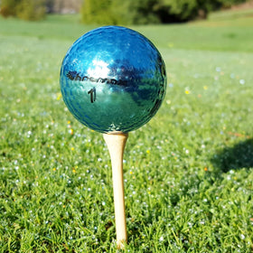 Chromax Metallic M5 gold golf ball adds conspicuous color on fairways.