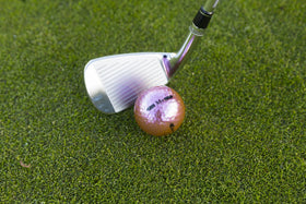Chromax M5 ball in flight demonstrates tracking thanks to reflective coating