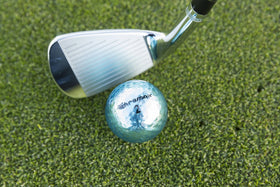 Chromax Metallic M5 pink golf ball improves course visibility and choice.