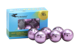 Chromax Metallic M5 purple ball offers high visibility and easy tracking on the course