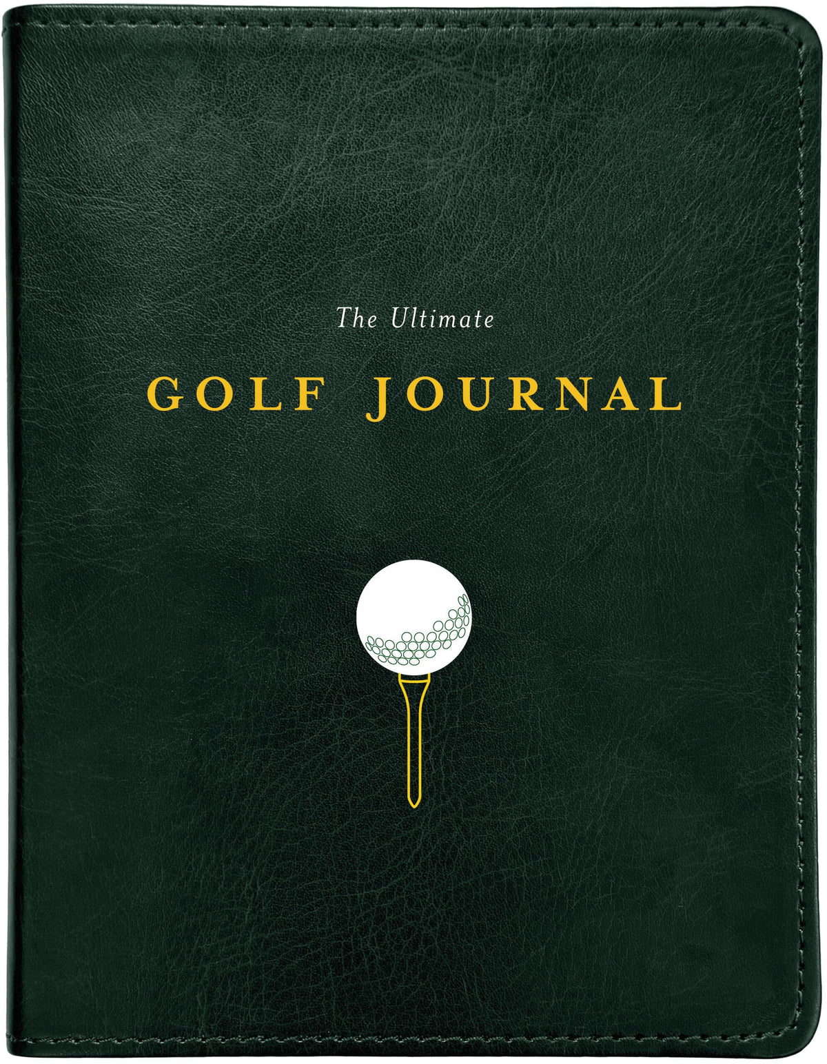 Chronicle Books The Ultimate Golf Journal cover, elegant faux leather finish, ideal for on-the-go scorekeeping.