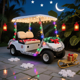 Chunful 32ft tinsel garland decorates rails with long, shimmering shine