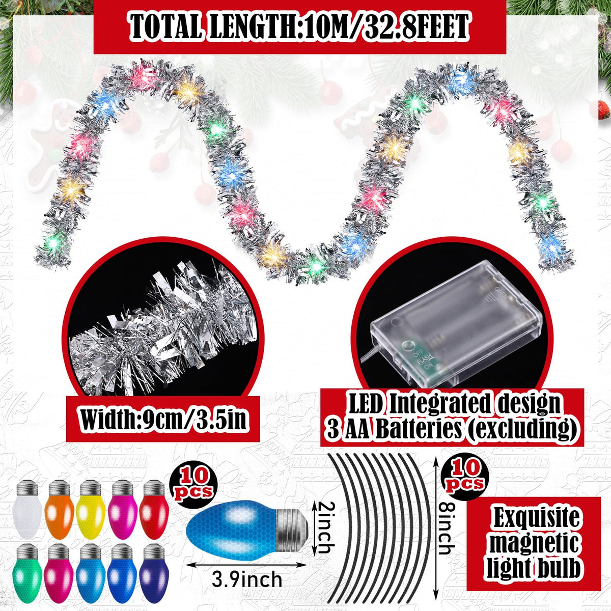 Chunful multicolor bulb magnets for vibrant accents on metal surfaces