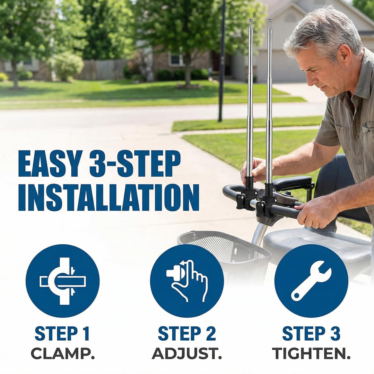 Ciieeo enhances safety and visibility on go-karts, scooters, and wheelchairs.