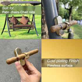 Cimidore aluminum cigar holder displays durable construction for outdoor use.
