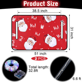 Cinnvoice battery-operated light string with 100 LEDs for golf carts.