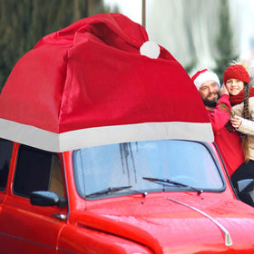 Cinrobiye 3D white pom-pom detail enhances playful Santa look.