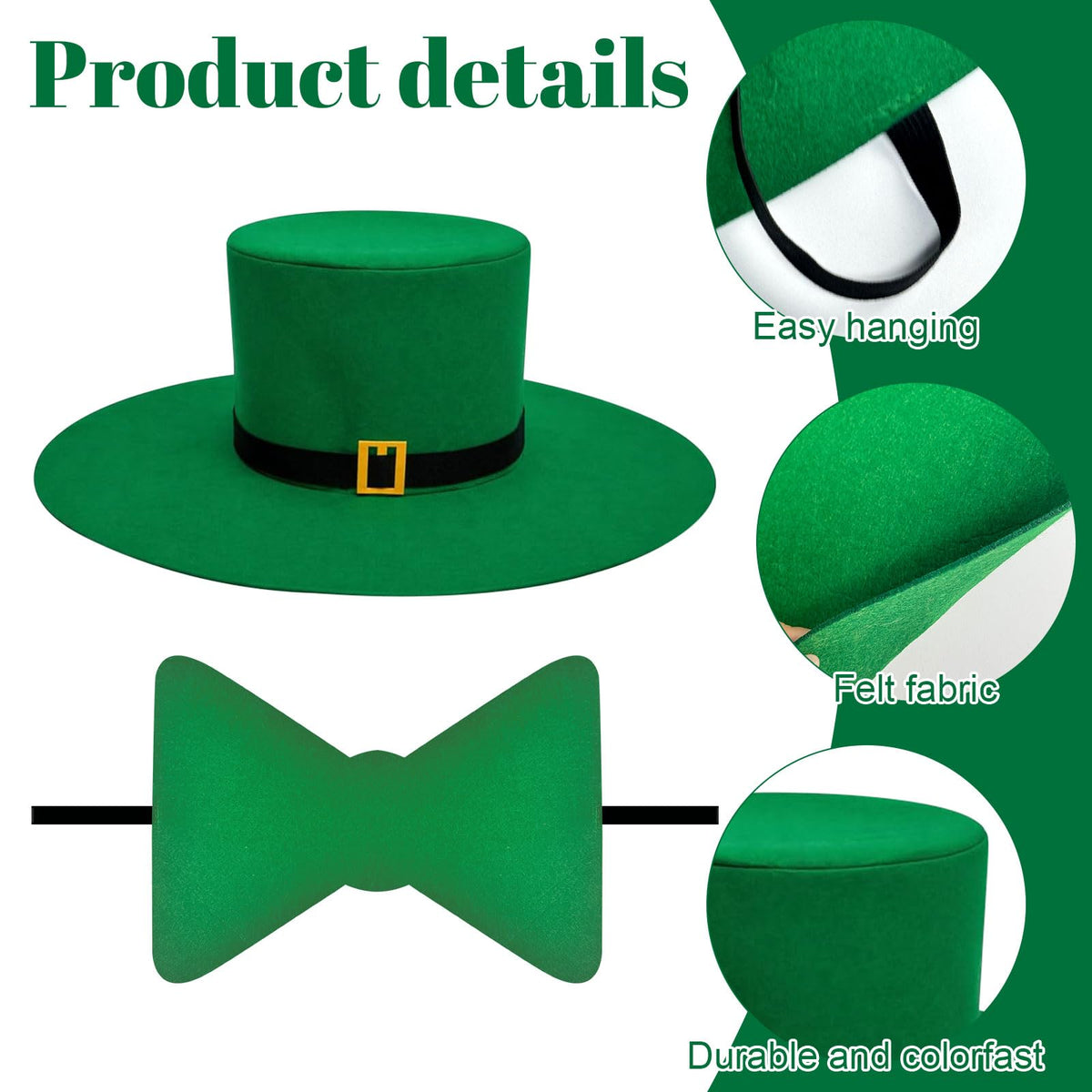 Cinrobiye adhesive eyes creating a friendly leprechaun look
