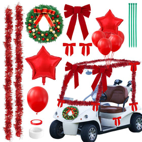 Cinrobiye Christmas car decor kit with wreath for parade-ready vehicle