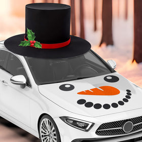 Cinrobiye hat with branches and berries adds a vivid 3D holiday effect.