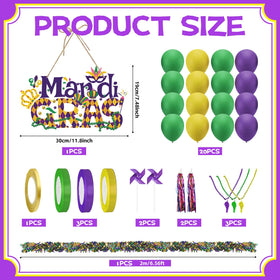 Cinrobiye Mardi Gras kit tinsel garland adds glitter to floats
