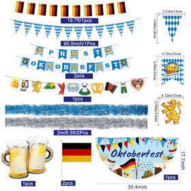 Cinrobiye Oktoberfest German flag banner creates authentic Bavarian signage.