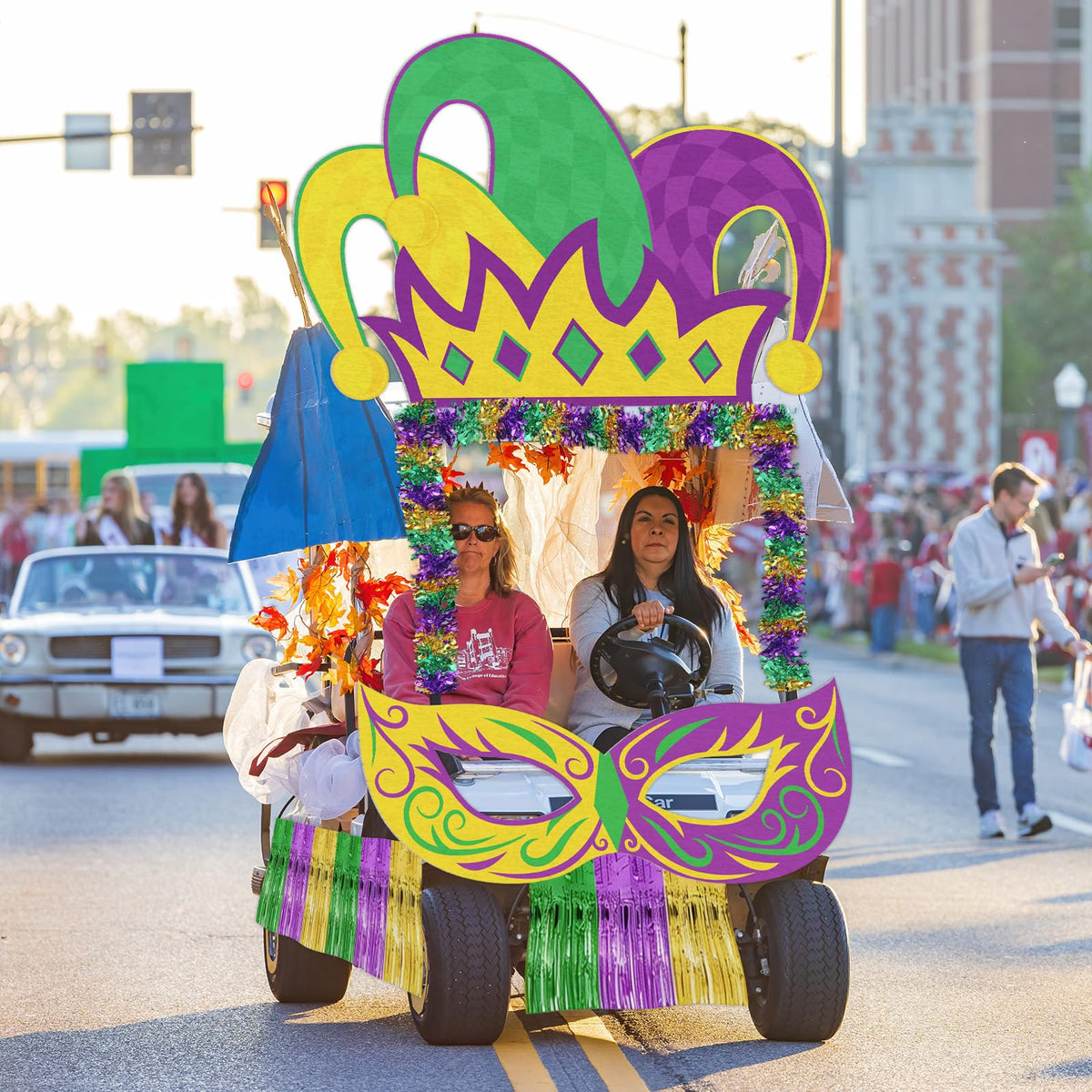 Cinrobiye outdoor Mardi Gras display enhances curb appeal