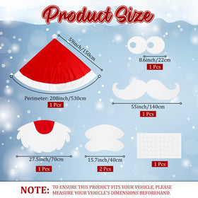 Cinrobiye Santa beard adds playful holiday charm to your vehicle.