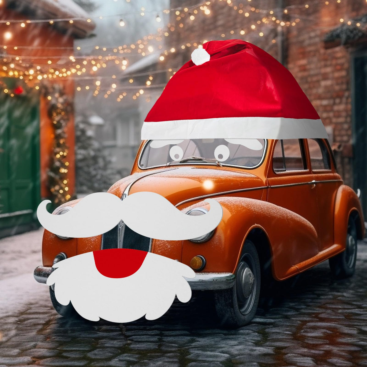 Cinrobiye Santa eyes complete the face with friendly gaze.