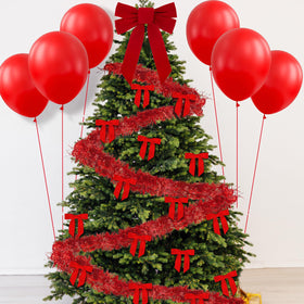 Cinrobiye small red bows for layered holiday accents on vehicle